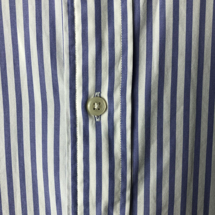 Ralph Lauren Classic Fit Short Sleeve Button Down Striped Shirt Men's XL cotton white type Vintage Second Hand