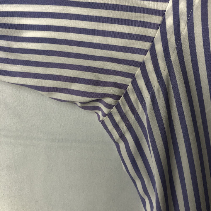 Ralph Lauren Classic Fit Short Sleeve Button Down Striped Shirt Men's XL cotton white type Vintage Second Hand