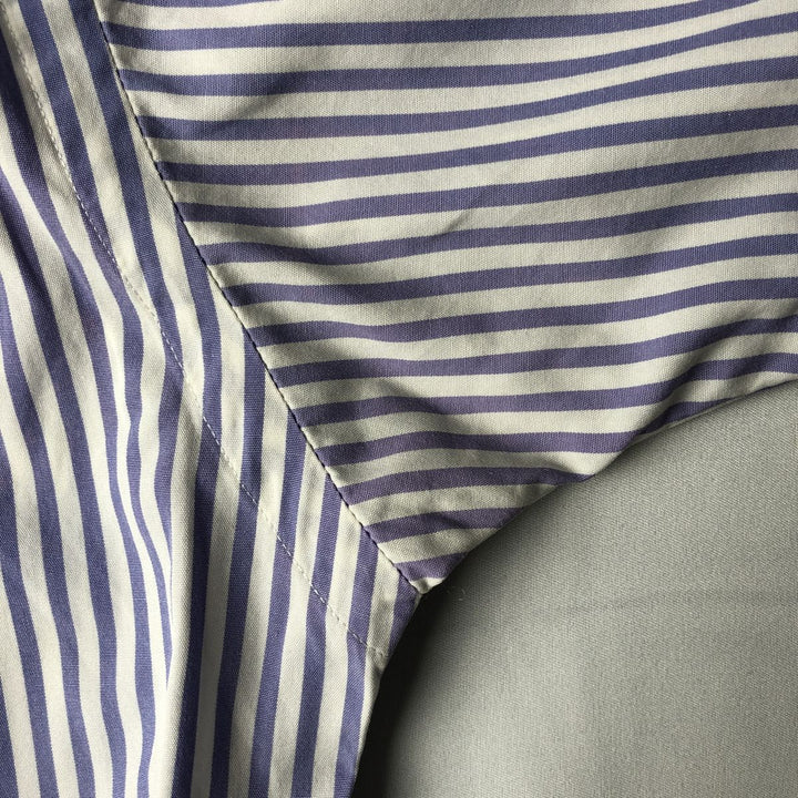 Ralph Lauren Classic Fit Short Sleeve Button Down Striped Shirt Men's XL cotton white type Vintage Second Hand