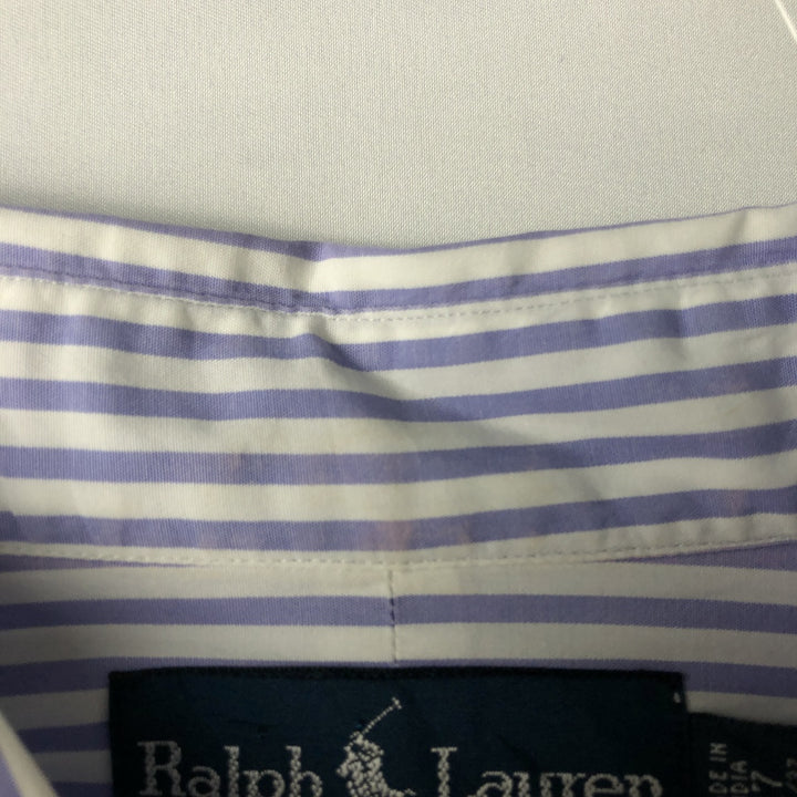 Ralph Lauren Classic Fit Short Sleeve Button Down Striped Shirt Men's XL cotton white type Vintage Second Hand