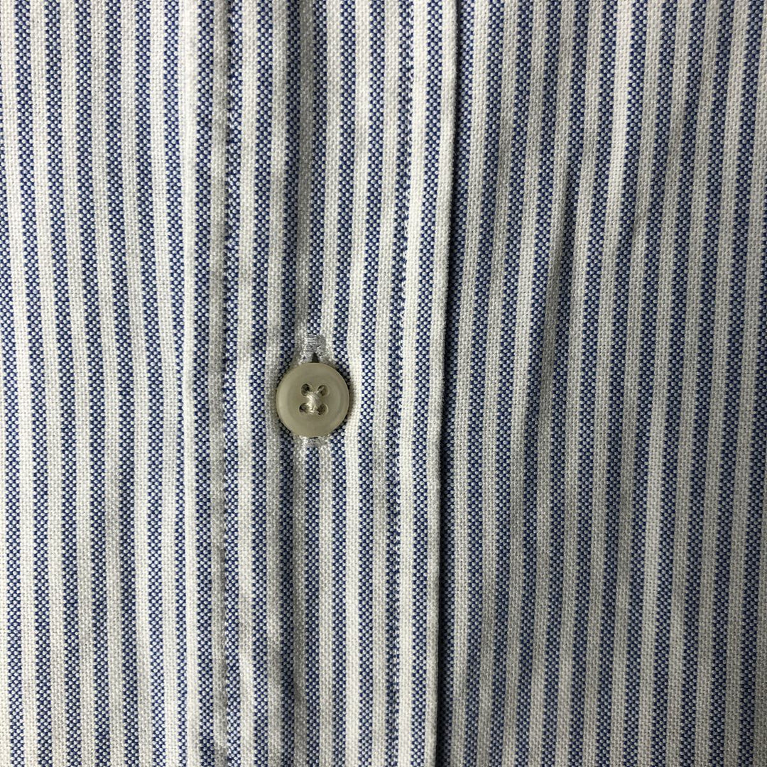 Ralph Lauren Classic Fit Short Sleeve Button Down Striped Shirt Men's XL cotton white type Vintage Second Hand