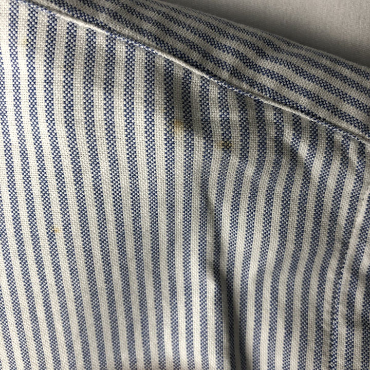 Ralph Lauren Classic Fit Short Sleeve Button Down Striped Shirt Men's XL cotton white type Vintage Second Hand