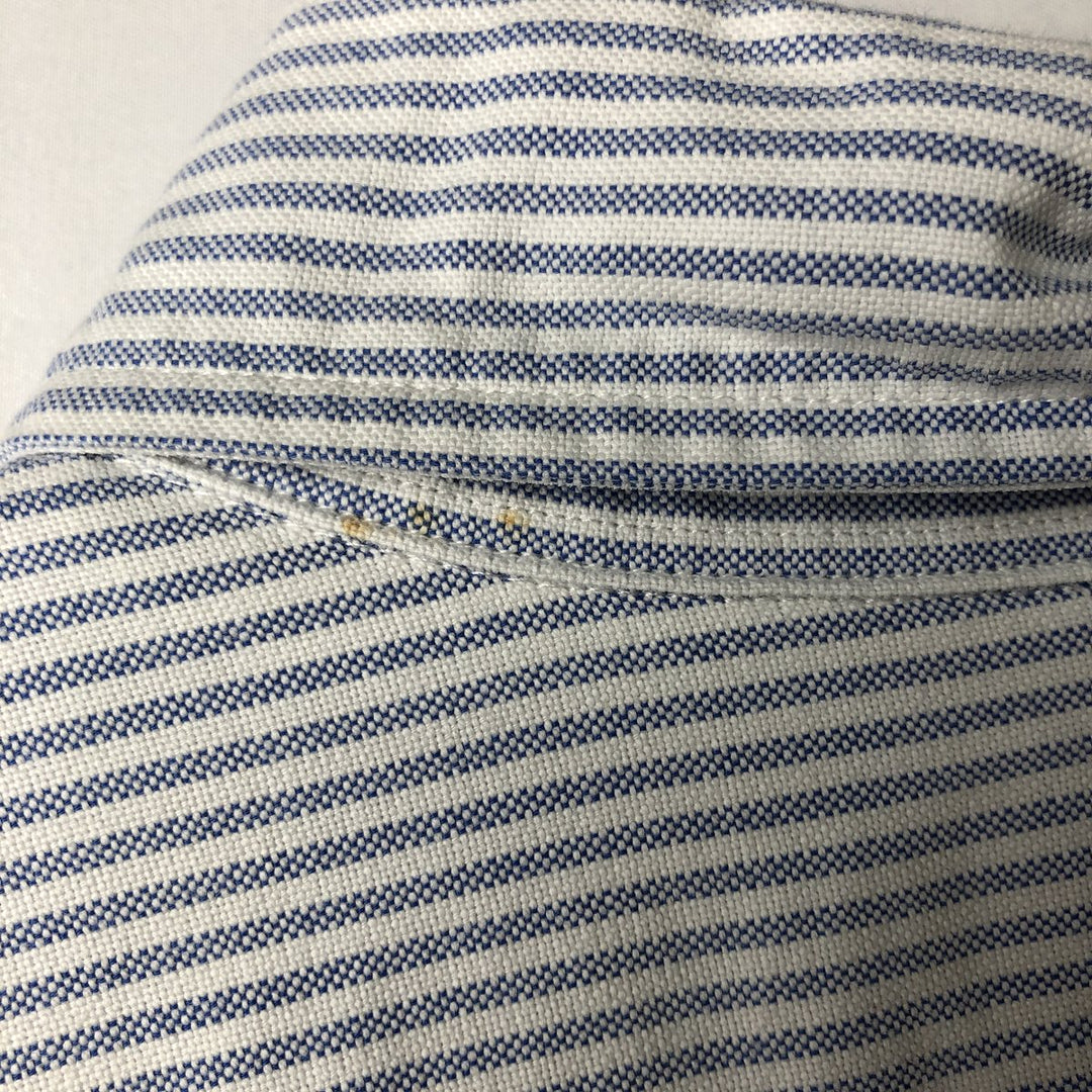Ralph Lauren Classic Fit Short Sleeve Button Down Striped Shirt Men's XL cotton white type Vintage Second Hand