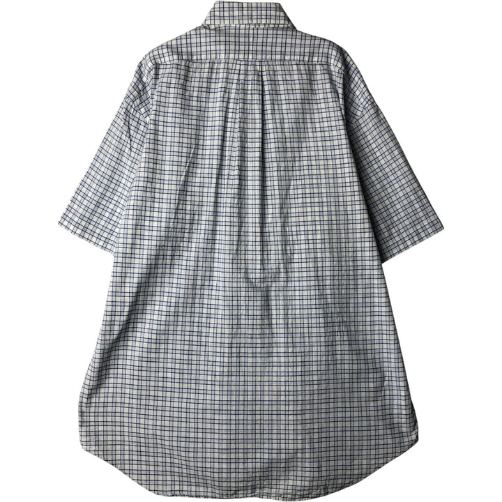 Ralph Lauren BLAKE short sleeve button down check shirt, men's size M cotton white type Vintage Second Hand