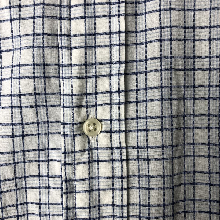 Ralph Lauren BLAKE short sleeve button down check shirt, men's size M cotton white type Vintage Second Hand