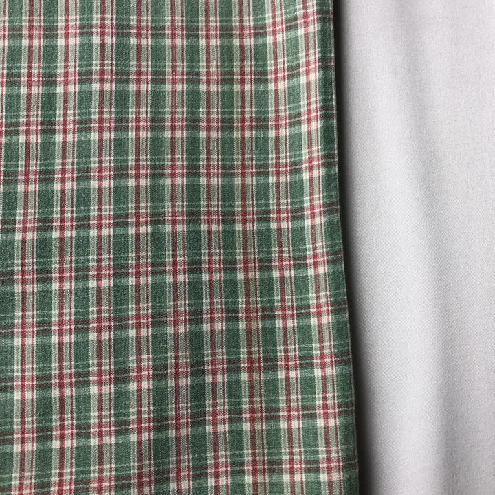 Ralph Lauren BLAIRE short sleeve button down check shirt men's XL size cotton green type yellow green Vintage Second Hand