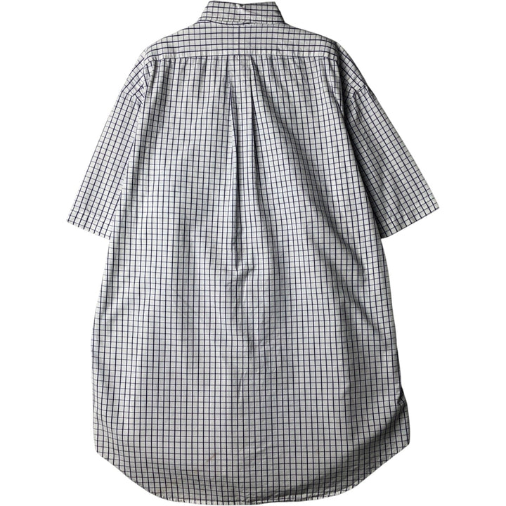 Ralph Lauren BLAKE short sleeve button down check shirt, men's size M cotton white type Vintage Second Hand