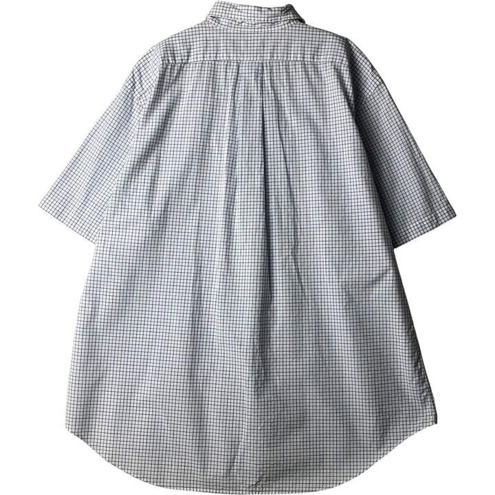 Ralph Lauren Classic Fit short sleeve button down check shirt, men's size XL cotton white type Vintage Second Hand