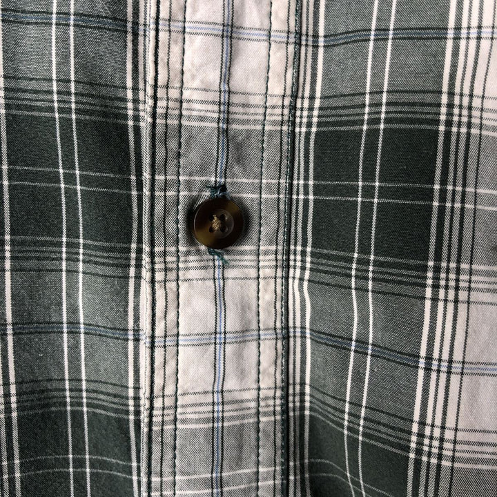 Carhartt Relaxed Fit Check Pattern Button-Down Short-Sleeve Work Shirt, Men's Size XXXL (approx.) cotton pale white type Vintage Second Hand