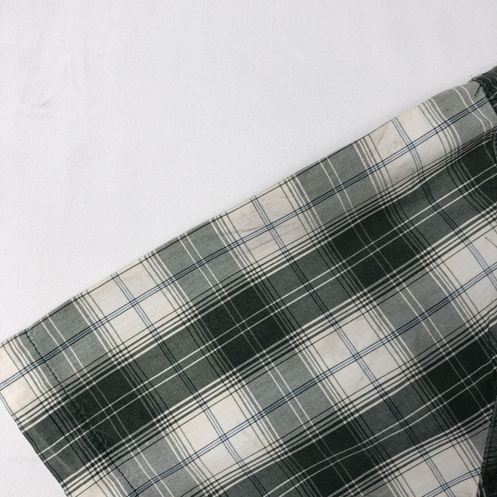 Carhartt Relaxed Fit Check Pattern Button-Down Short-Sleeve Work Shirt, Men's Size XXXL (approx.) cotton pale white type Vintage Second Hand