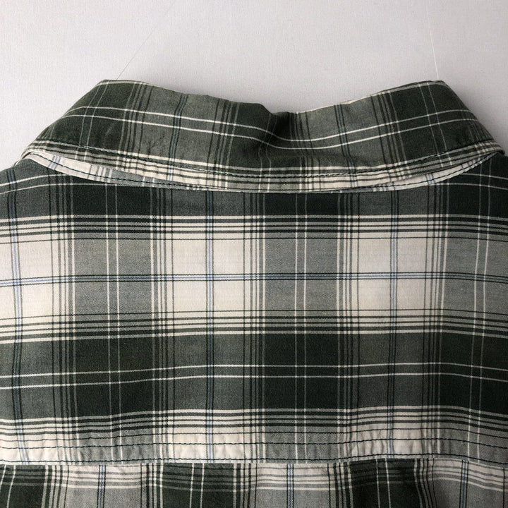 Carhartt Relaxed Fit Check Pattern Button-Down Short-Sleeve Work Shirt, Men's Size XXXL (approx.) cotton pale white type Vintage Second Hand