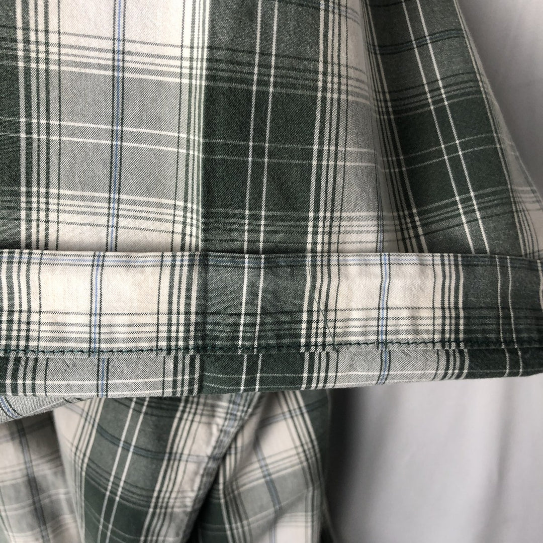 Carhartt Relaxed Fit Check Pattern Button-Down Short-Sleeve Work Shirt, Men's Size XXXL (approx.) cotton pale white type Vintage Second Hand