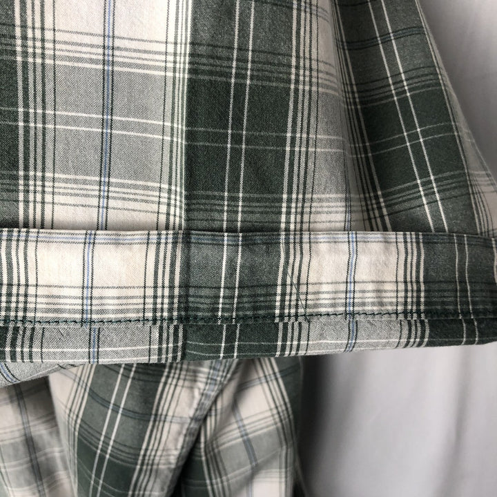 Carhartt Relaxed Fit Check Pattern Button-Down Short-Sleeve Work Shirt, Men's Size XXXL (approx.) cotton pale white type Vintage Second Hand