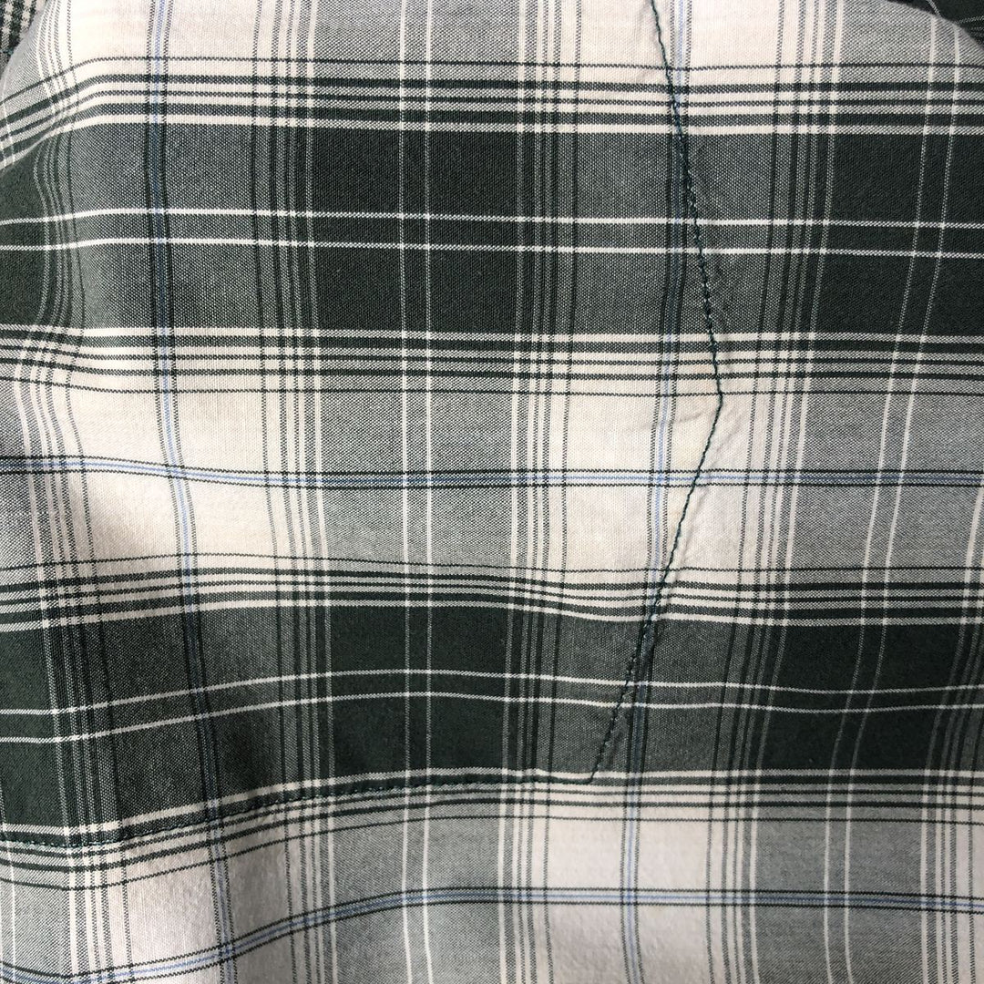 Carhartt Relaxed Fit Check Pattern Button-Down Short-Sleeve Work Shirt, Men's Size XXXL (approx.) cotton pale white type Vintage Second Hand