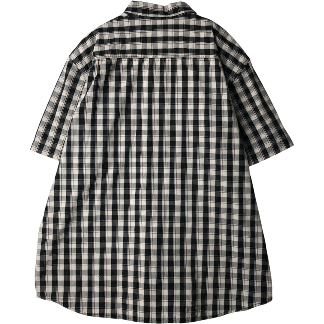 Carhartt Relaxed Fit Check Pattern Short-Sleeve Work Shirt, Men's Size XL (equivalent), Button-Down cotton white type Vintage Second Hand