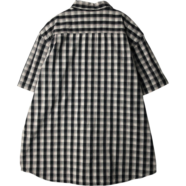 Carhartt Relaxed Fit Check Pattern Short-Sleeve Work Shirt, Men's Size XL (equivalent), Button-Down cotton white type Vintage Second Hand
