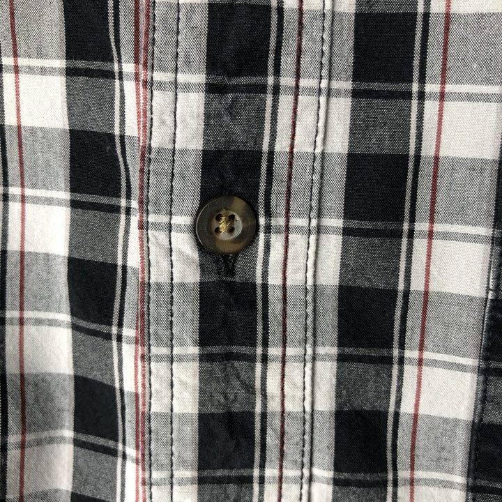 Carhartt Relaxed Fit Check Pattern Short-Sleeve Work Shirt, Men's Size XL (equivalent), Button-Down cotton white type Vintage Second Hand
