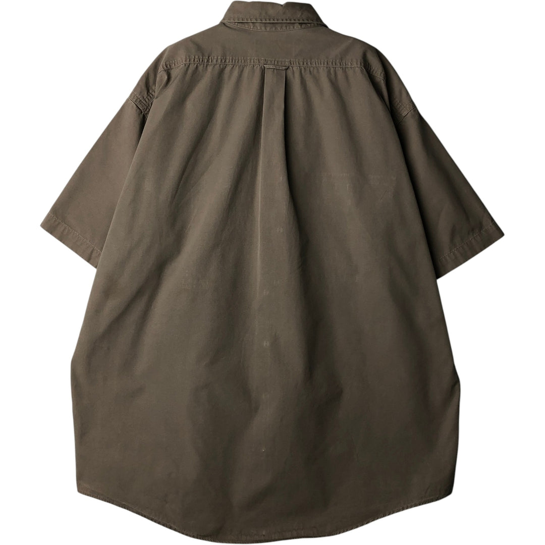 Filson short-sleeved work shirt, made in the USA, men's size XL equivalent, regular collar, flap pockets. cotton Khaki type brown Vintage Second Hand