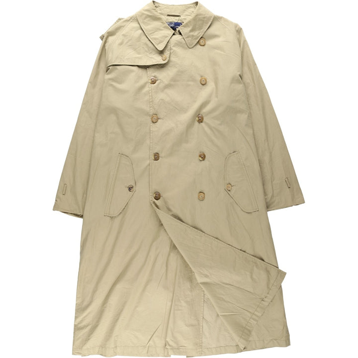 Ralph Lauren POLO by Ralph Lauren Trench Coat, Men's Size XXL (approx.) cotton Beige type Vintage Second Hand