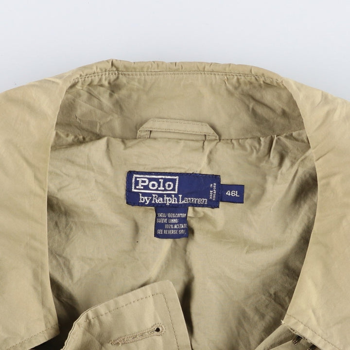 Ralph Lauren POLO by Ralph Lauren Trench Coat, Men's Size XXL (approx.) cotton Beige type Vintage Second Hand