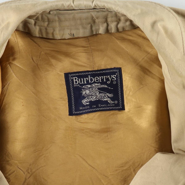 Burberry's Balmacaan Coat (Stand Collar Coat), Made in England, Men's Size M (approx.) wool Beige type Vintage Second Hand