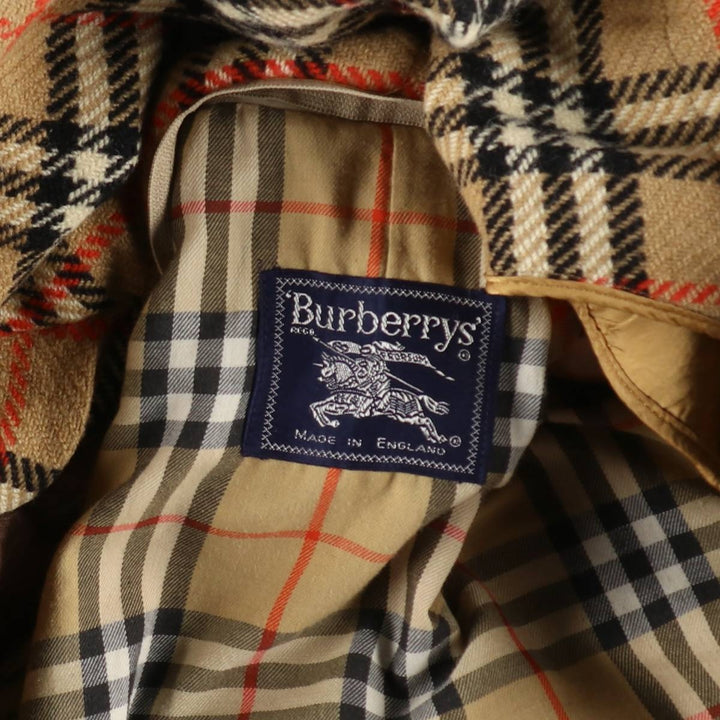 Burberry's Balmacaan Coat (Stand Collar Coat), Made in England, Men's Size M (approx.) wool Beige type Vintage Second Hand