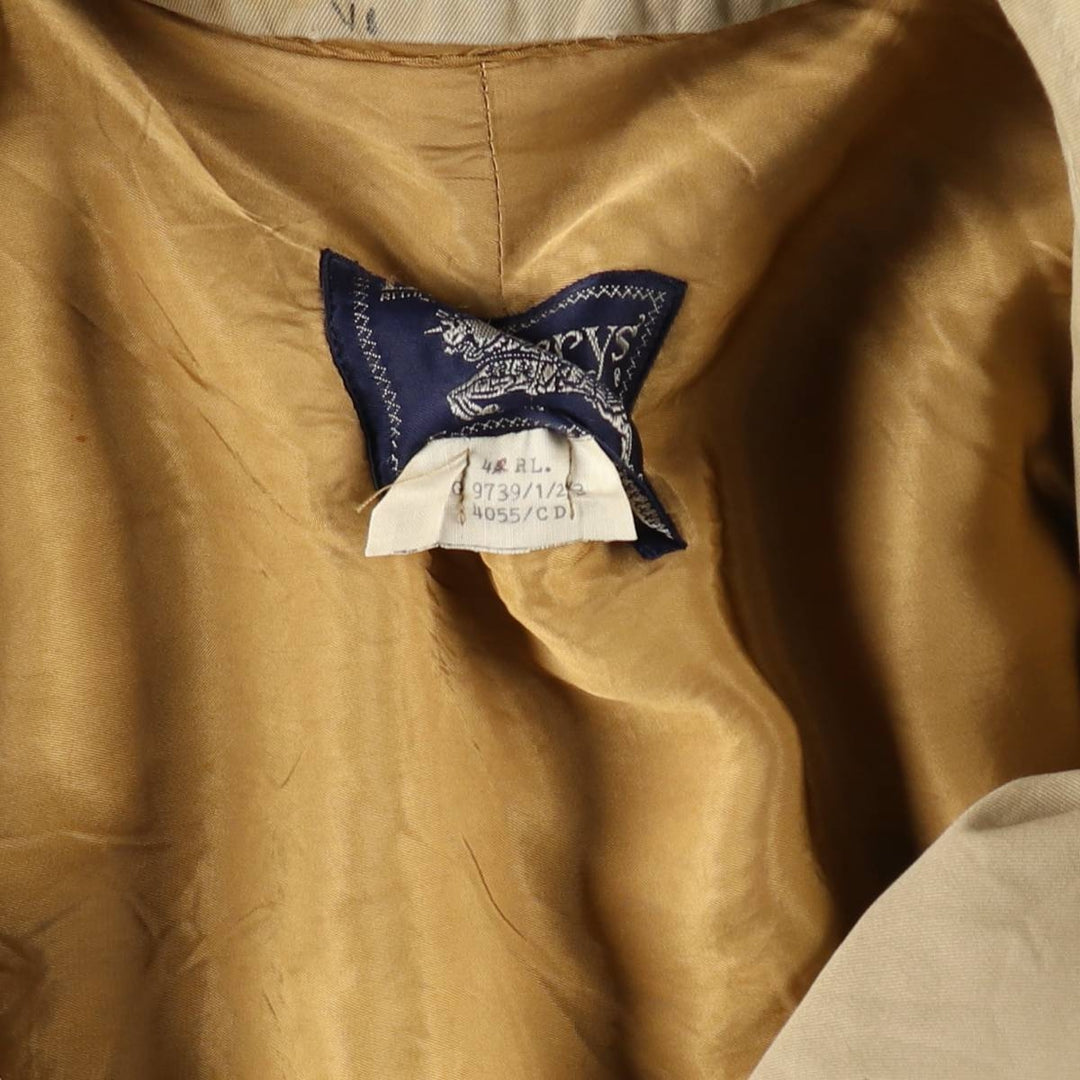 Burberry's Balmacaan Coat (Stand Collar Coat), Made in England, Men's Size M (approx.) wool Beige type Vintage Second Hand