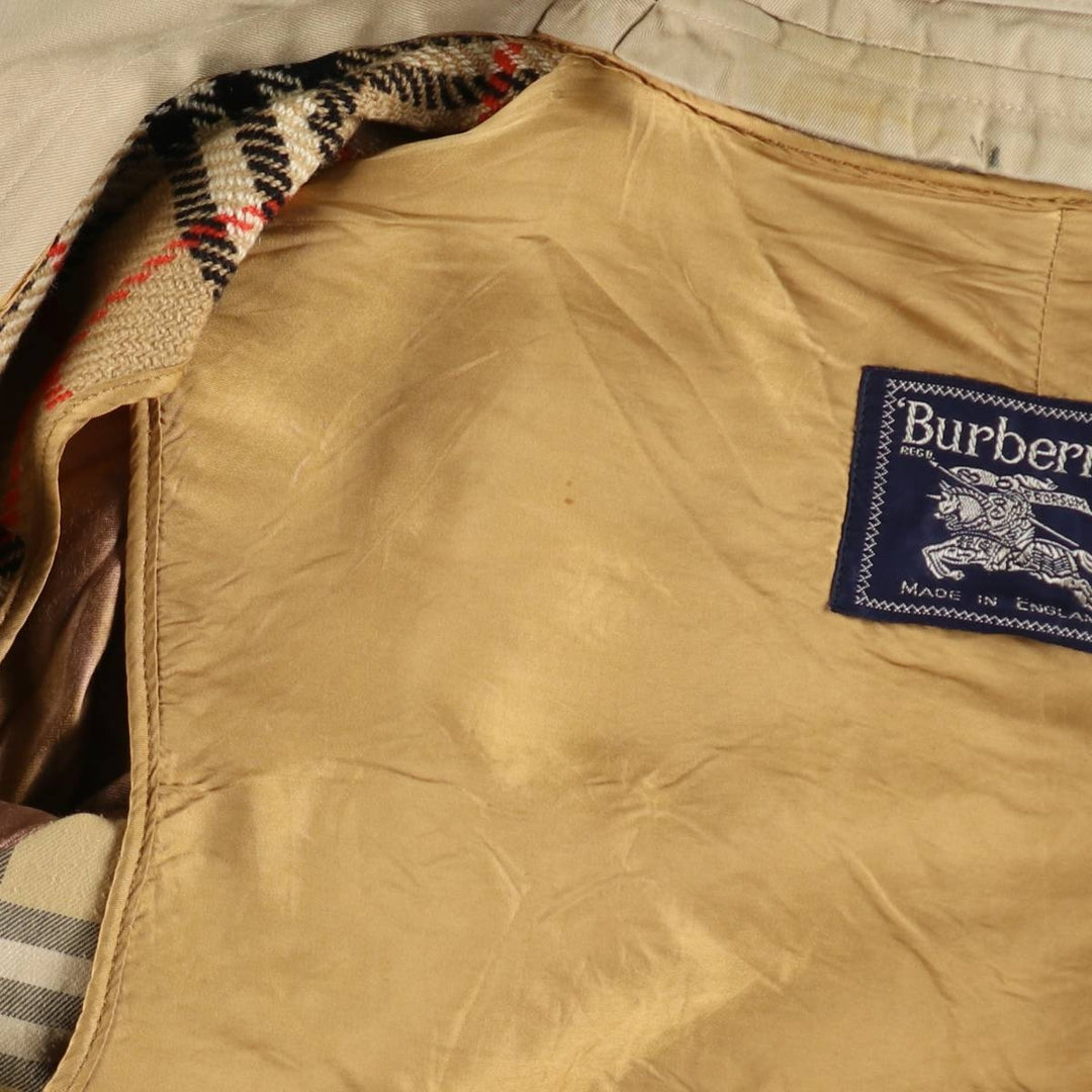 Burberry's Balmacaan Coat (Stand Collar Coat), Made in England, Men's Size M (approx.) wool Beige type Vintage Second Hand