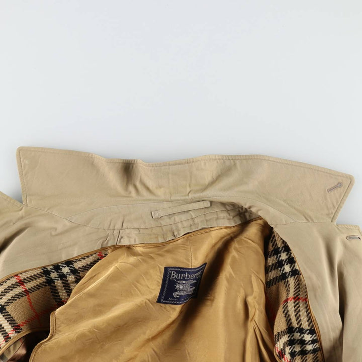 Burberry's Balmacaan Coat (Stand Collar Coat), Made in England, Men's Size M (approx.) wool Beige type Vintage Second Hand