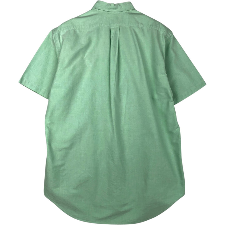 Ralph Lauren Classic Fit short sleeve button down shirt, men's size L cotton green type Vintage Second Hand