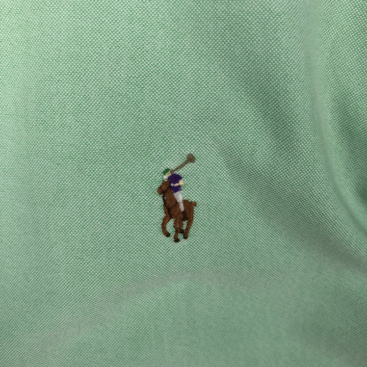 Ralph Lauren Classic Fit short sleeve button down shirt, men's size L cotton green type Vintage Second Hand