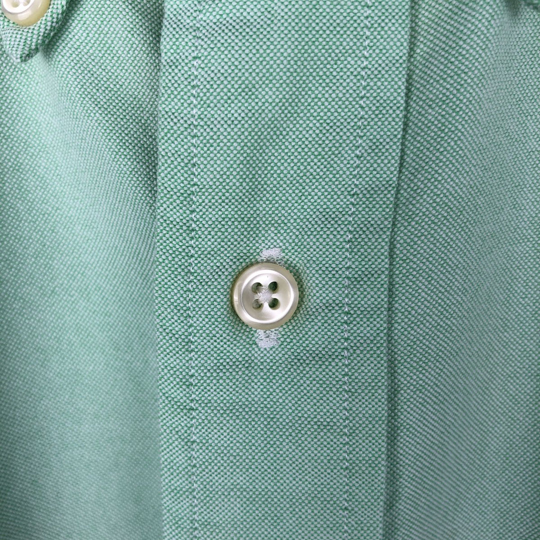 Ralph Lauren Classic Fit short sleeve button down shirt, men's size L cotton green type Vintage Second Hand