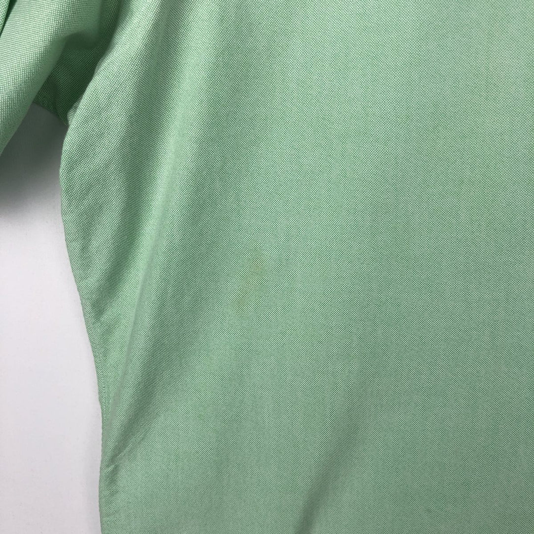 Ralph Lauren Classic Fit short sleeve button down shirt, men's size L cotton green type Vintage Second Hand