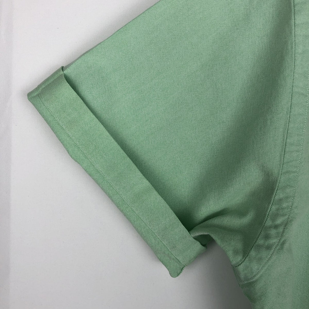 Ralph Lauren Classic Fit short sleeve button down shirt, men's size L cotton green type Vintage Second Hand