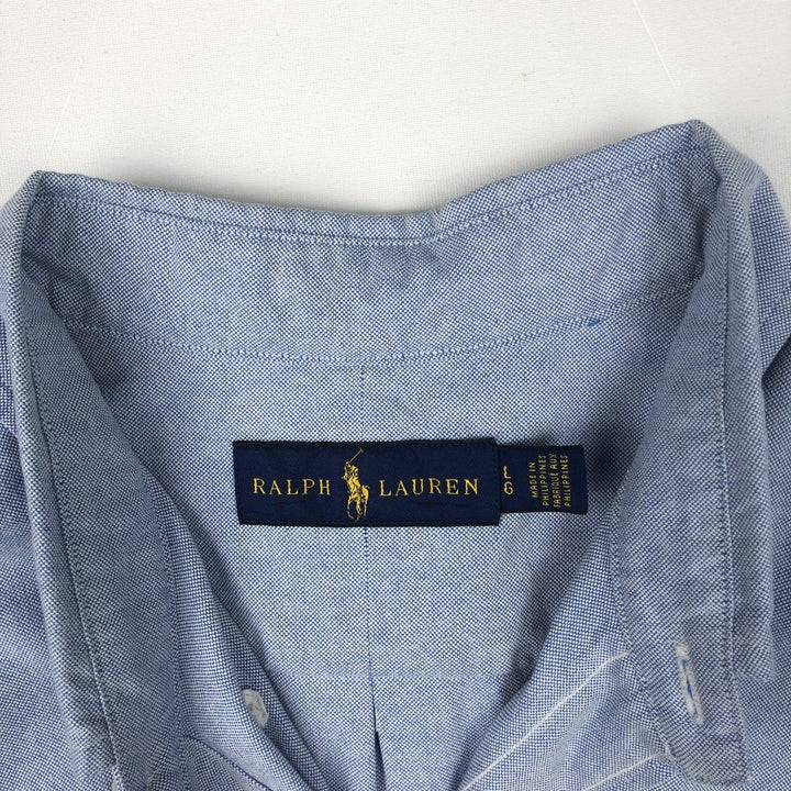 Ralph Lauren short sleeve button down shirt, men's size L cotton Blue type light blue Vintage Second Hand
