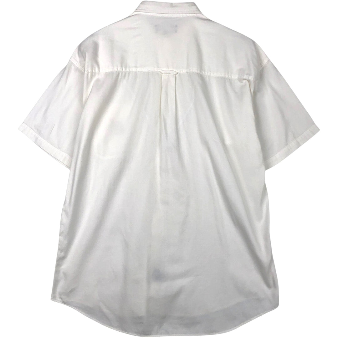 Ralph Lauren CHAPS short-sleeved button-down shirt, men's size L cotton white type Vintage Second Hand