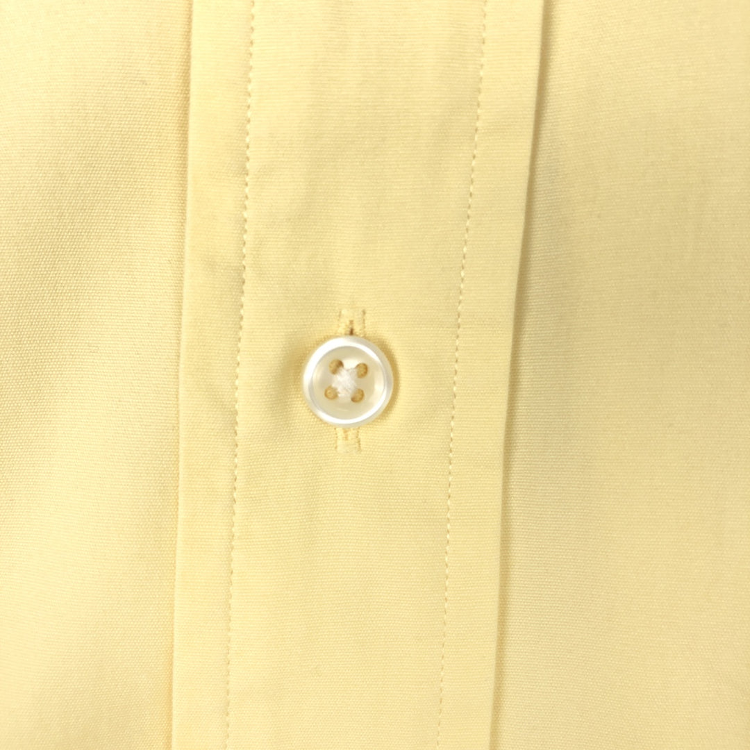 Ralph Lauren BLAKE short sleeve button down shirt, men's size L cotton lemon yellow Vintage Second Hand