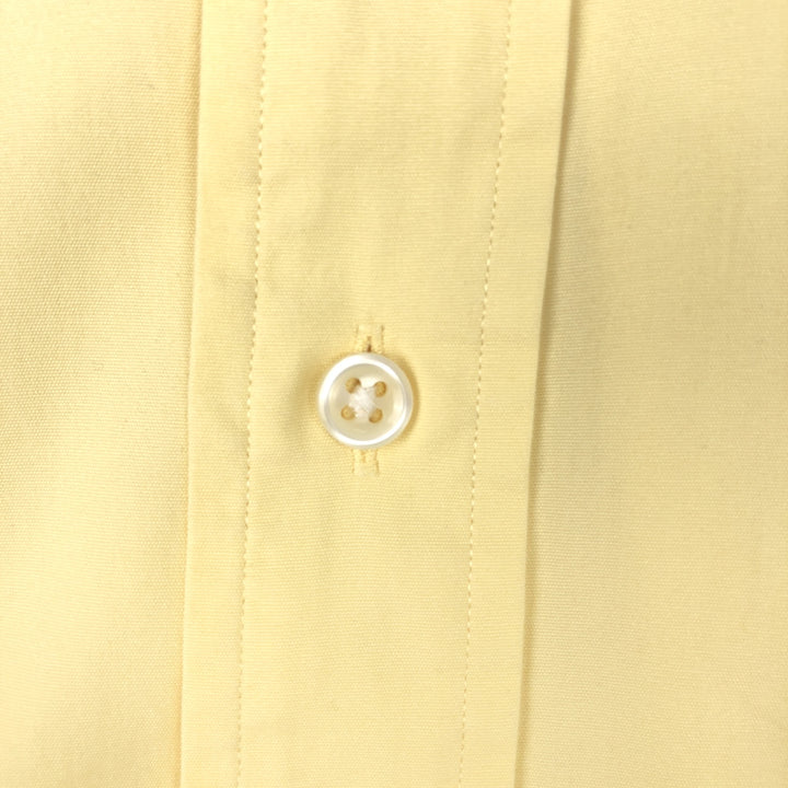 Ralph Lauren BLAKE short sleeve button down shirt, men's size L cotton lemon yellow Vintage Second Hand