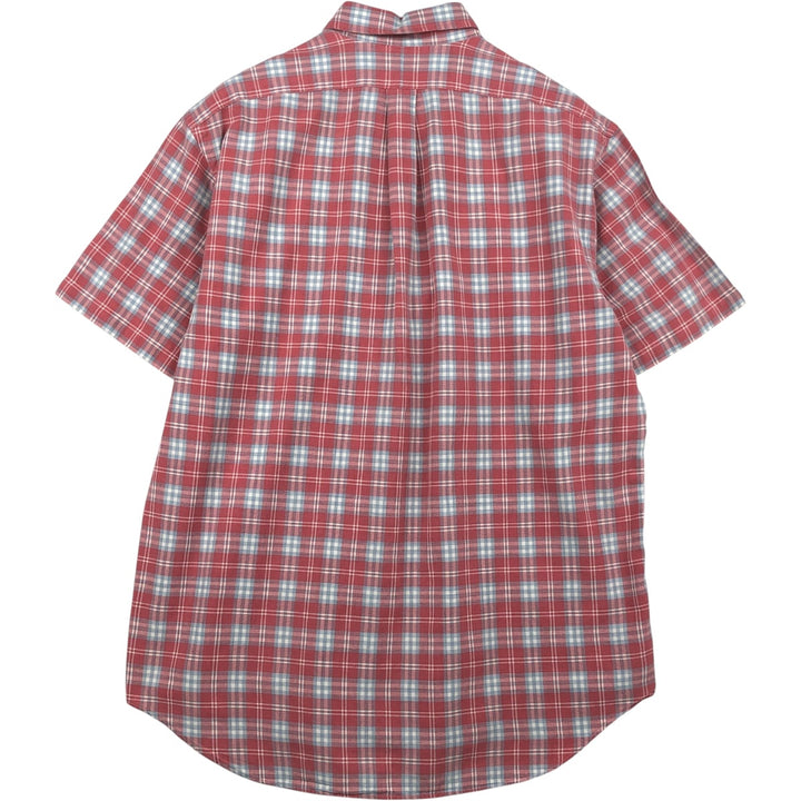 Ralph Lauren BLAKE short sleeve button down check shirt, men's size L cotton red type Vintage Second Hand