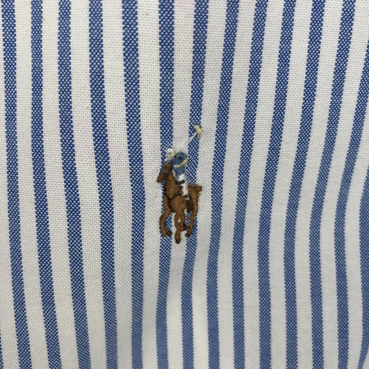 Ralph Lauren Classic Fit Short Sleeve Button Down Striped Shirt Men's XXL cotton blue type Vintage Second Hand