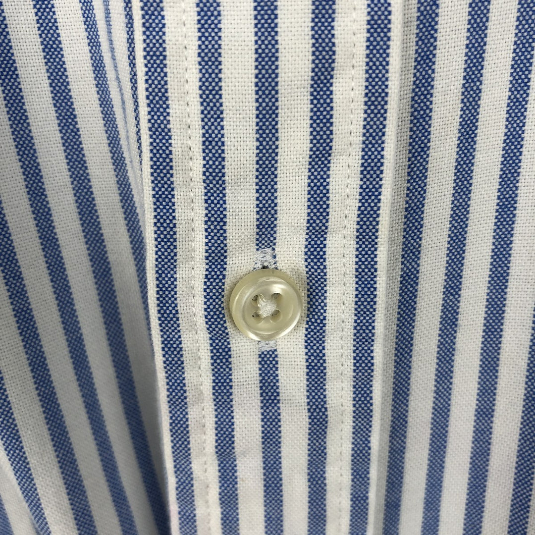 Ralph Lauren Classic Fit Short Sleeve Button Down Striped Shirt Men's XXL cotton blue type Vintage Second Hand