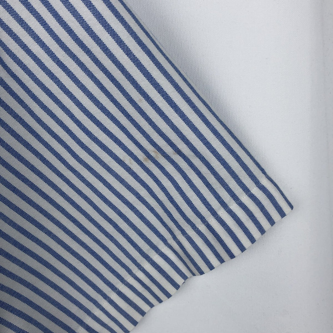 Ralph Lauren Classic Fit Short Sleeve Button Down Striped Shirt Men's XXL cotton blue type Vintage Second Hand
