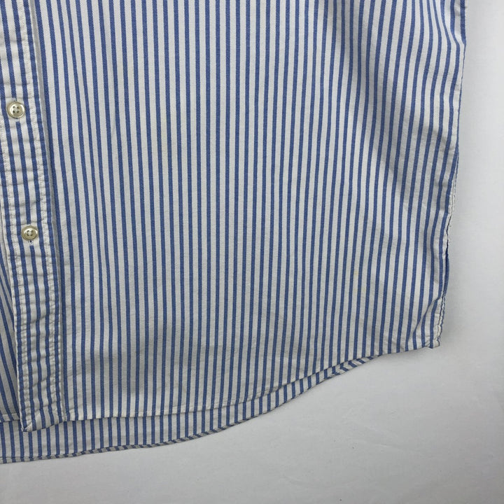 Ralph Lauren Classic Fit Short Sleeve Button Down Striped Shirt Men's XXL cotton blue type Vintage Second Hand