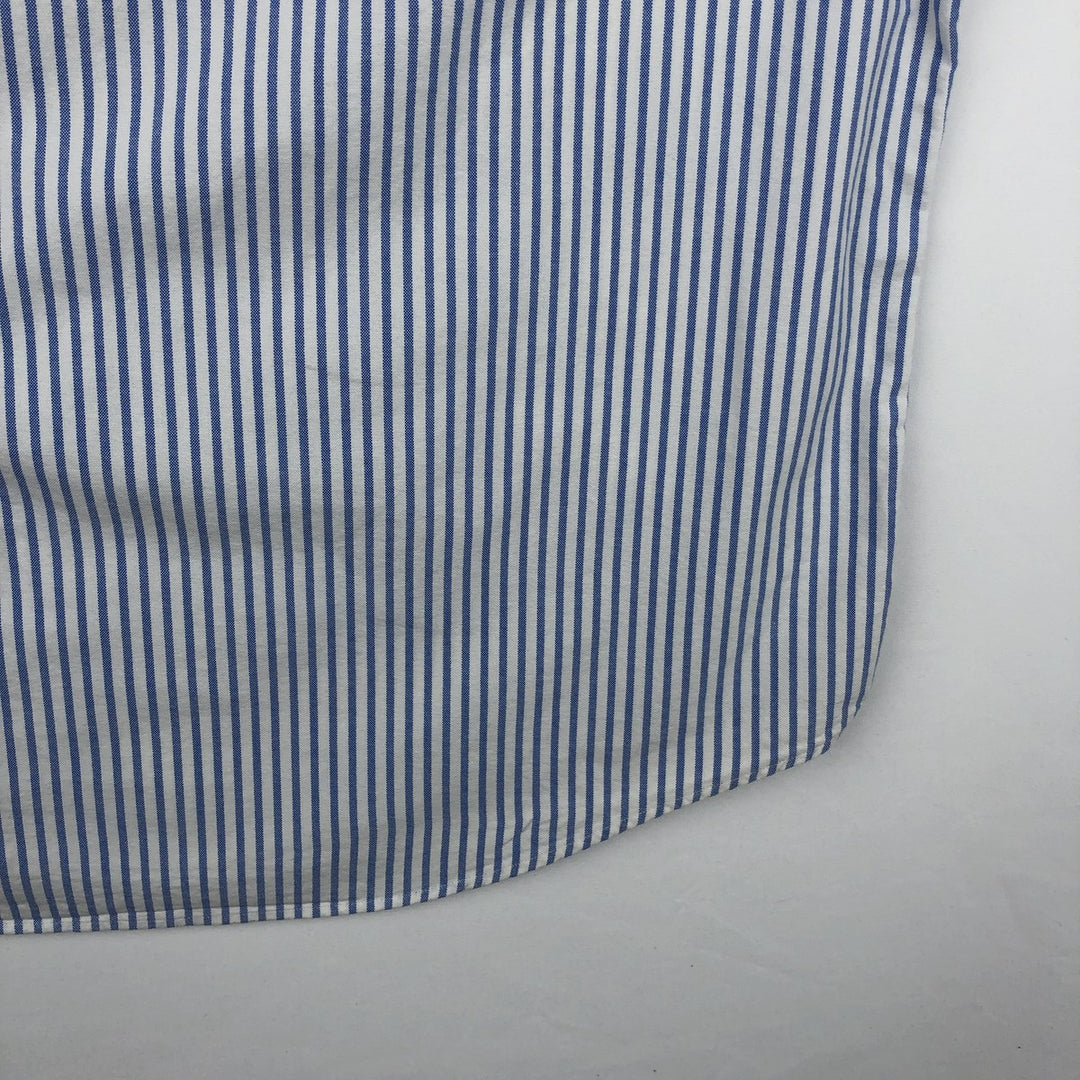 Ralph Lauren Classic Fit Short Sleeve Button Down Striped Shirt Men's XXL cotton blue type Vintage Second Hand