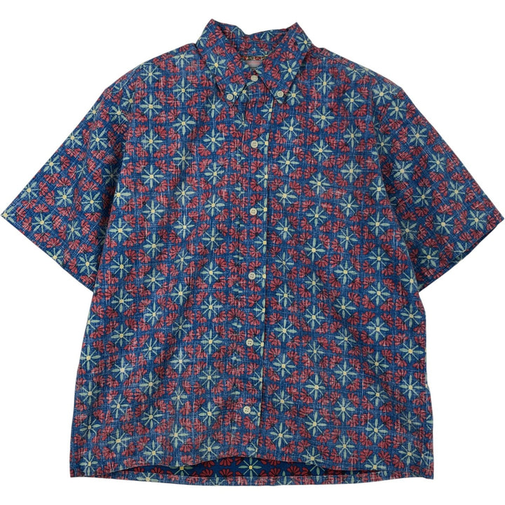 90'S Reyn Spooner Commemorative Classics Floral Button-Down Aloha Shirt, Boxy Shirt, Men's Size S (approx.) cotton blue type Vintage Second Hand