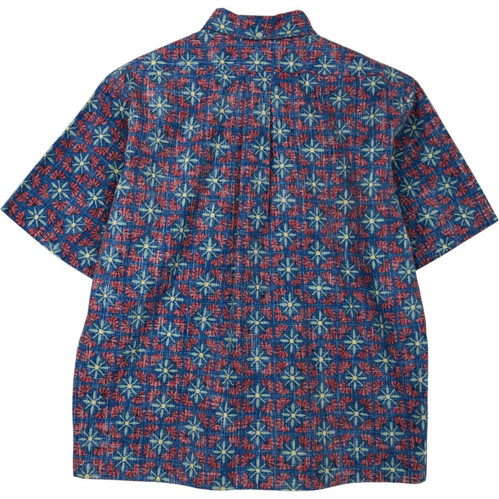 90'S Reyn Spooner Commemorative Classics Floral Button-Down Aloha Shirt, Boxy Shirt, Men's Size S (approx.) cotton blue type Vintage Second Hand