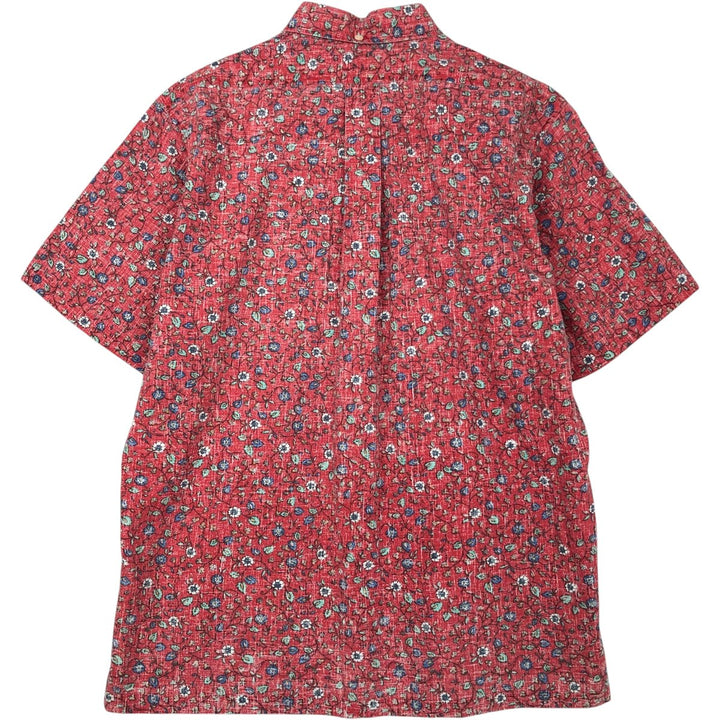 80'S Reyn Spooner Gold Tag Nude Tag Floral Button-Down Hawaiian Aloha Shirt Boxy Shirt Men's Size L (approx.) unclear red type Vintage Second Hand