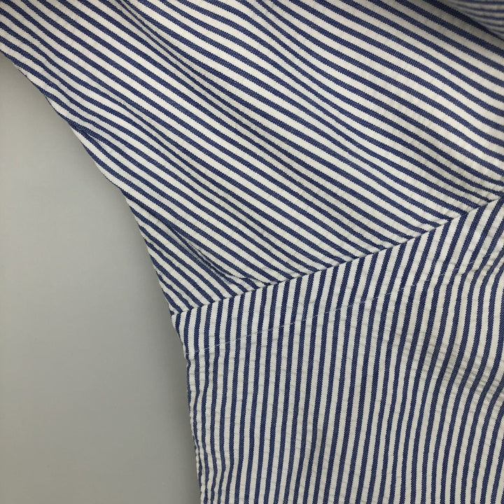 Ralph Lauren CLASSIC FIT Classic Fit Seersucker Short Sleeve Button Down Striped Shirt Men's XL cotton white type Vintage Second Hand