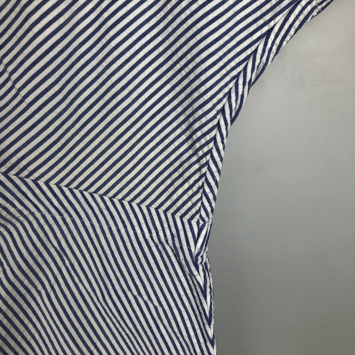 Ralph Lauren CLASSIC FIT Classic Fit Seersucker Short Sleeve Button Down Striped Shirt Men's XL cotton white type Vintage Second Hand