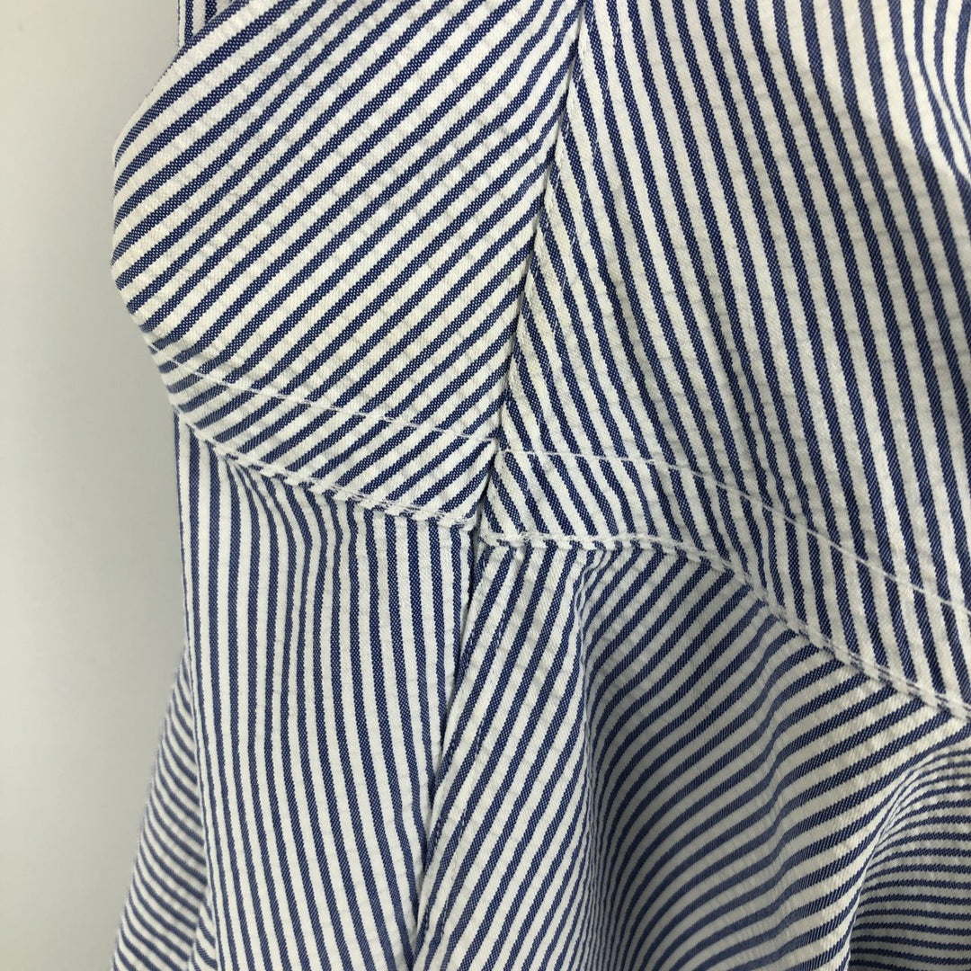 Ralph Lauren CLASSIC FIT Classic Fit Seersucker Short Sleeve Button Down Striped Shirt Men's XL cotton white type Vintage Second Hand